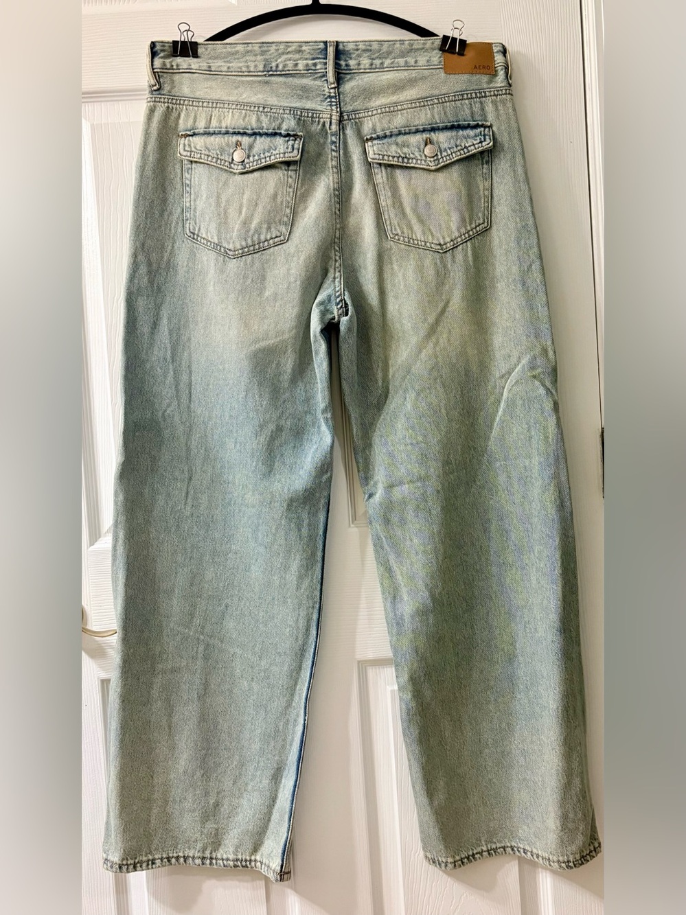 Aeropostale Light Blue Baggy Wide Leg  ZERO Stretch Jeans size 12R NWT - Picture 2 of 3
